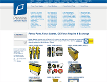 Tablet Screenshot of fanuc.pennineuk.com